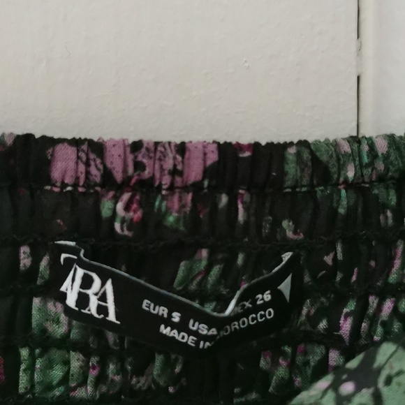 NWOT Zara cotton floral ruffle crop top. Size small 💜 - Picture 4 of 5